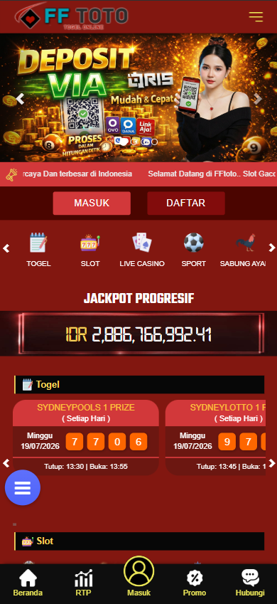 Tampilan mobile FFTOTO